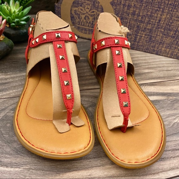 NIB Born Adana Studded T Strap Flat Thong Sandal - Picture 3 of 10